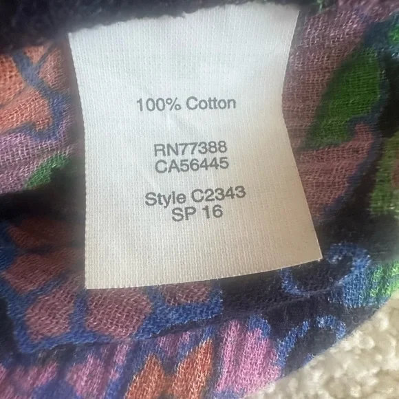 J Crew Mandala Cotton Tissue Crinkle Swim Tunic Coverup -Small - Picture 5 of 5